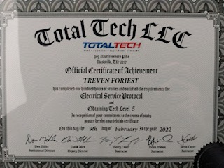 Total Tech certificate